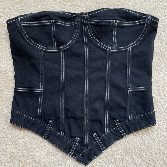 Fashion Nova Black Strapless Corset Top - Picture 5 of 6